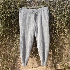 Quince Cashmere Cozy Gray Jogger Pants